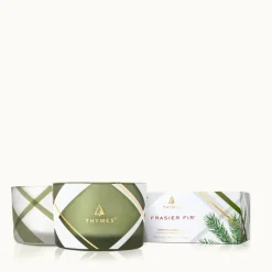 Frasier Fir Frosted Plaid Candle Set