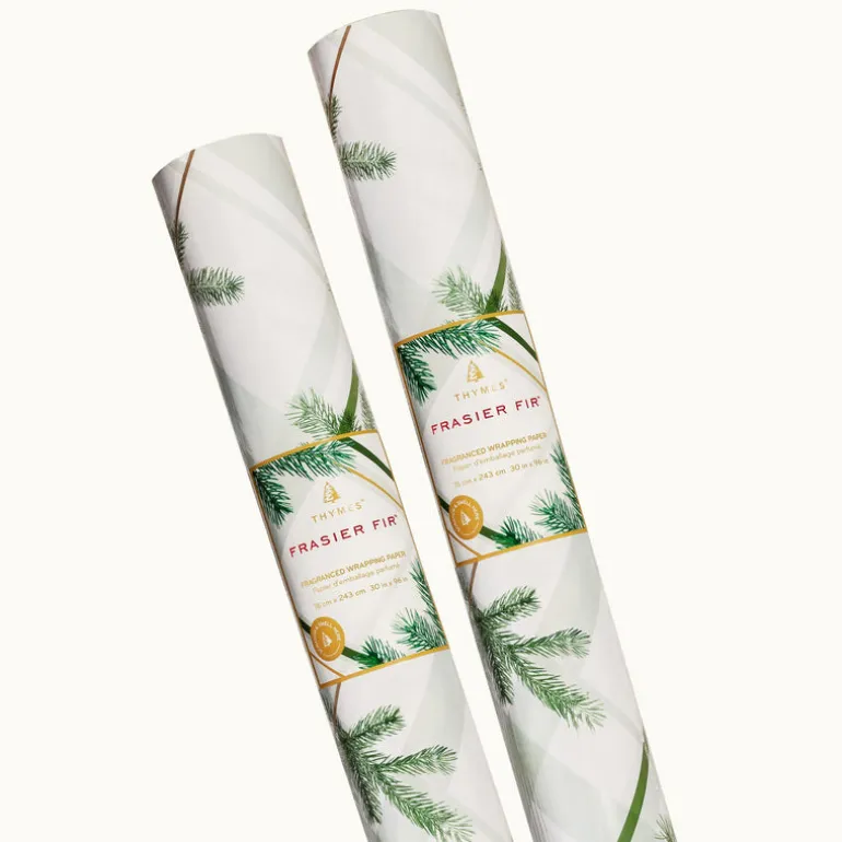 Frasier Fir Frosted Plaid Wrapping Paper, 2 Pack