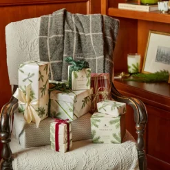 Frasier Fir Frosted Plaid Wrapping Paper, 2 Pack