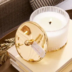 Frasier Fir Gilded Frosted Wood Grain Candle
