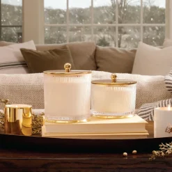 Frasier Fir Gilded Frosted Wood Grain Candle