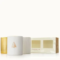 Frasier Fir Gilded Poured Candle Trio Set