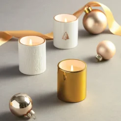 Frasier Fir Gilded Poured Candle Trio Set