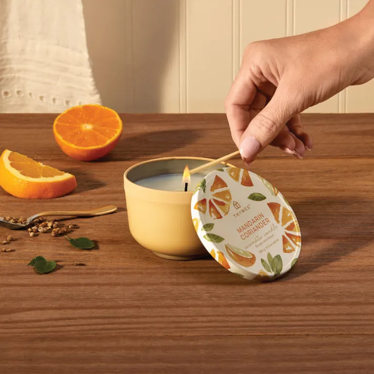 Mandarin Coriander Poured Candle Tin