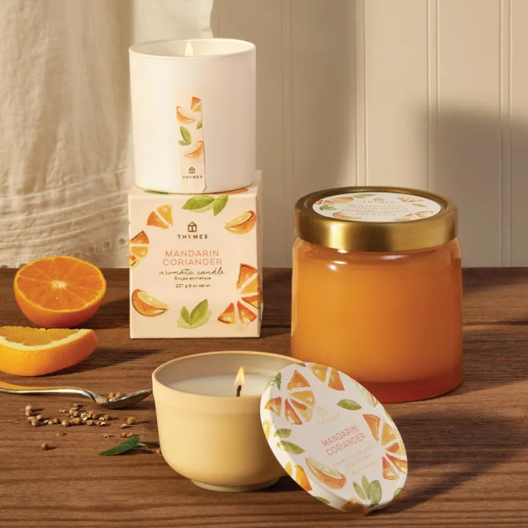 Mandarin Coriander Poured Candle Tin