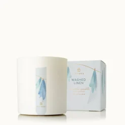 Washed Linen Poured Candle